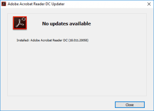 adobe acrobat reader dc install loop