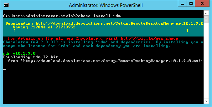 Choco Install RDM Xenappblog